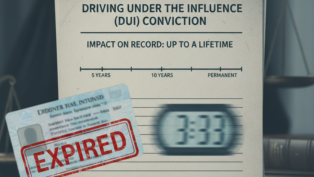 how long a dui stay on your record