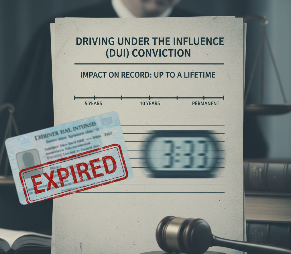 how long a dui stay on your record